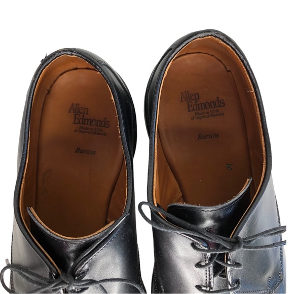 Allen Edmonds Burton Moc Apron Toe Black Leather Oxfords Men's Size 10 WIDE - Picture 8 of 16